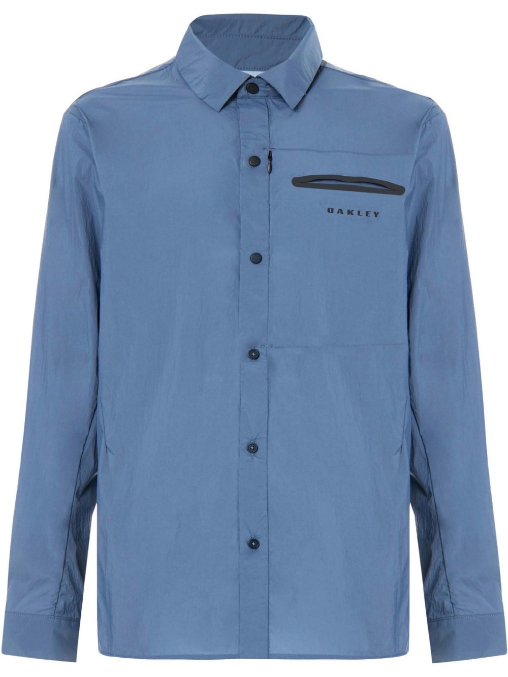 Oakley Men's Blue Lightweight Button-Up Jacket